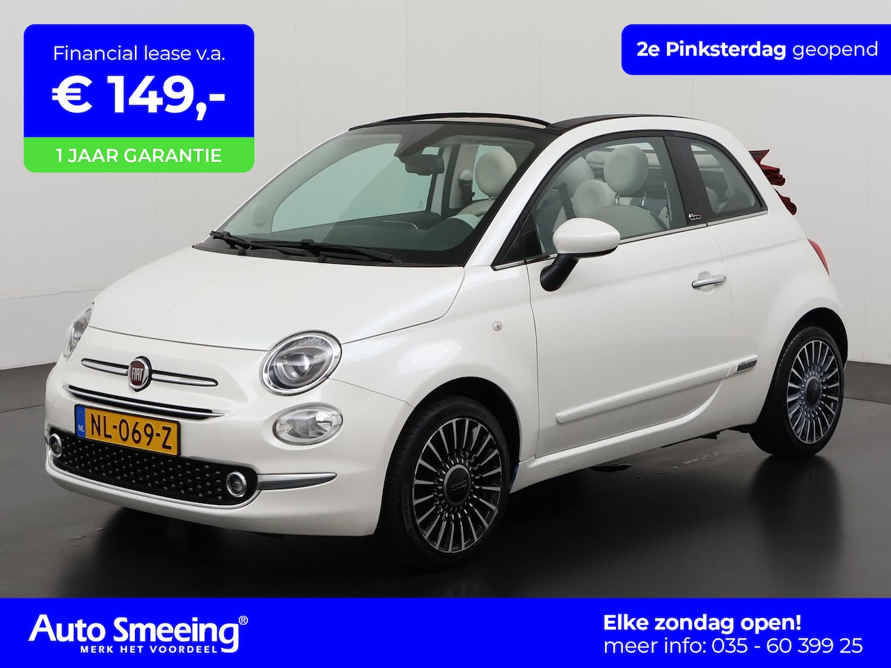 Fiat 500 C - 0.9 TwinAir Lounge | Parkeersensor | Lichtmetalen Velgen | Zondag Open! - AutoWereld.nl