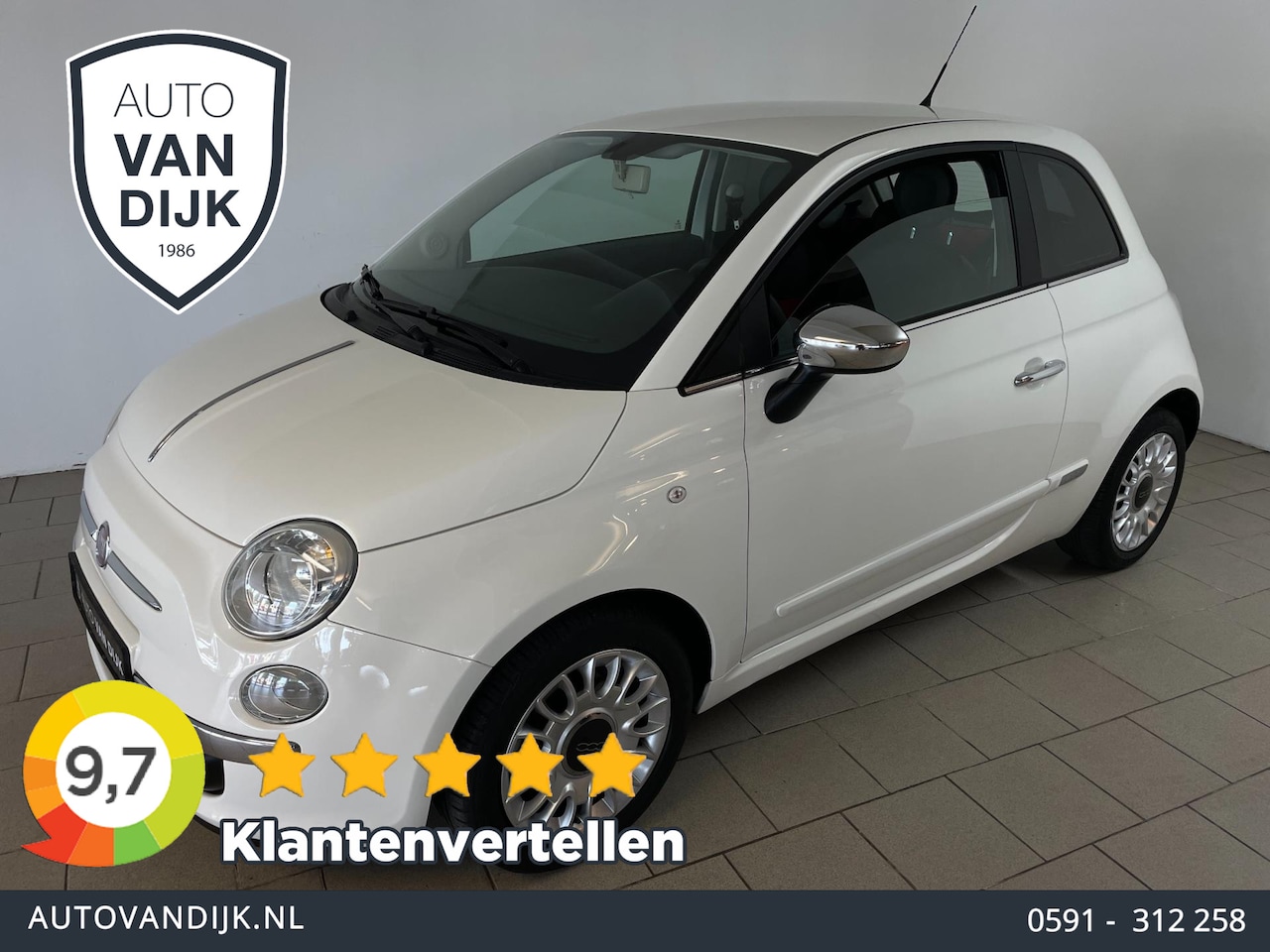 Fiat 500 - 0.9 TwinAir Pop AIRCO ELEK RAMEN CENT VERG VELGEN CHROOM TREKHAAK LAGE KM STAND ZEER NETTE - AutoWereld.nl