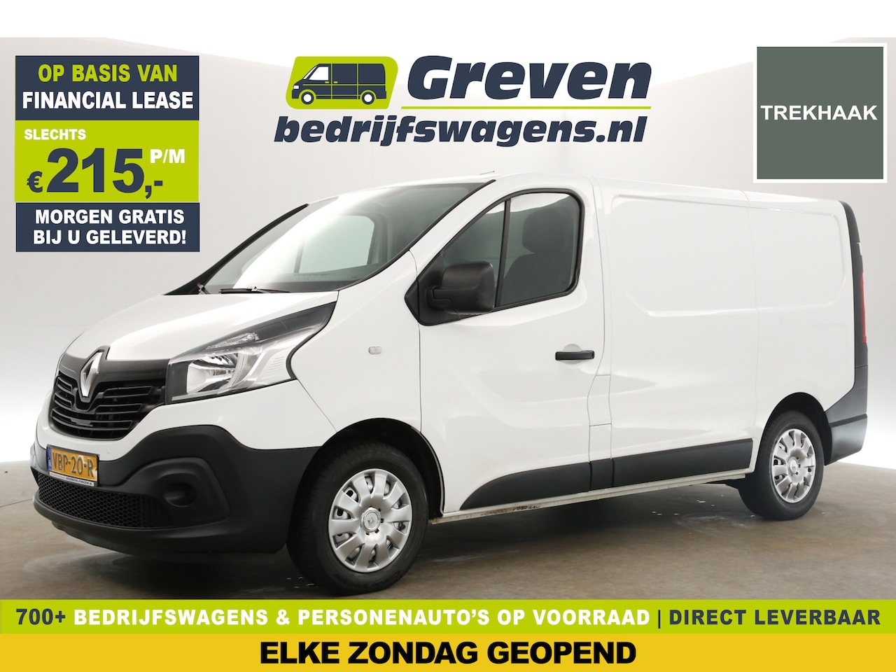 Renault Trafic - 1.6 dCi T29 L1H1 Airco Cruise Navigatie Parkeersensoren Elektrpakket Trekhaak - AutoWereld.nl