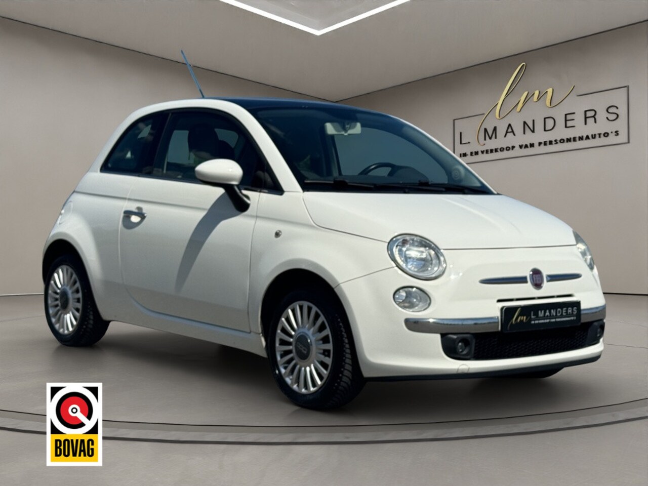 Fiat 500 - 1.2 Lounge 2008 WIT | Panoramadak | Airco - AutoWereld.nl