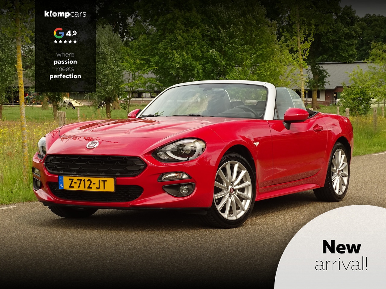 Fiat 124 Spider - 1.4 MultiAir Turbo Lusso | AppleCarplay | Stoelverw | Leer | 17inch | Rosso - AutoWereld.nl
