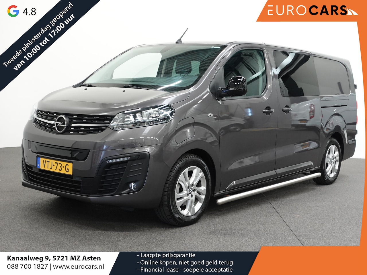 Opel Vivaro-e - L3H1 Dubbele Cabine Edition 75 kWh Automaat Airco Navigatie Cruise Control WLTP 317 km act - AutoWereld.nl