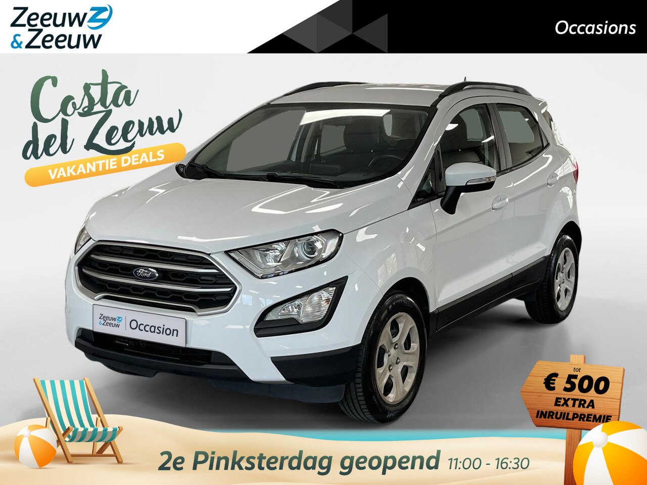 Ford EcoSport - 1.0 EcoBoost Trend Ultimate Airco parkeersensoren apple carplay android auto cruise contro - AutoWereld.nl