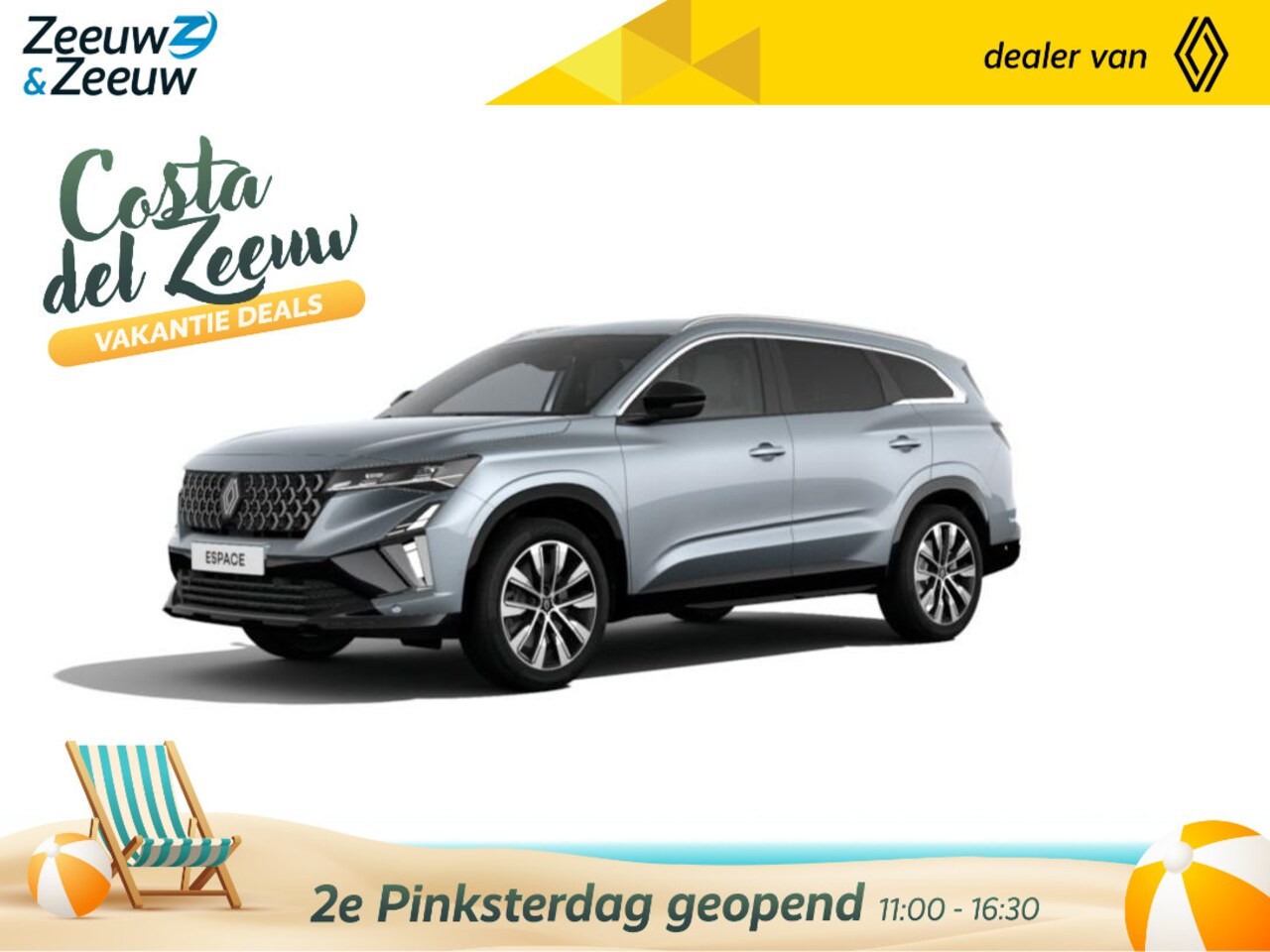 Renault Espace - E-Tech full hybrid 200 techno 5p. Nieuw model | 1x Snel leverbaar met € 1000,- korting! | - AutoWereld.nl