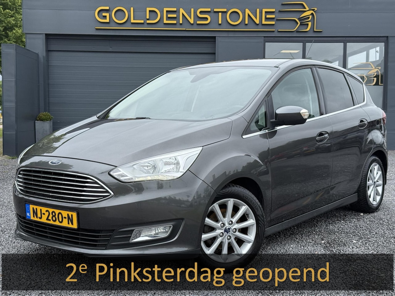 Ford C-Max - 1.0 Titanium Navi,Trekhaak,Clima,Cruise,PDC,Stoel+Stuur verw,125pk,6 Bak,Elek ramen,Lm vel - AutoWereld.nl