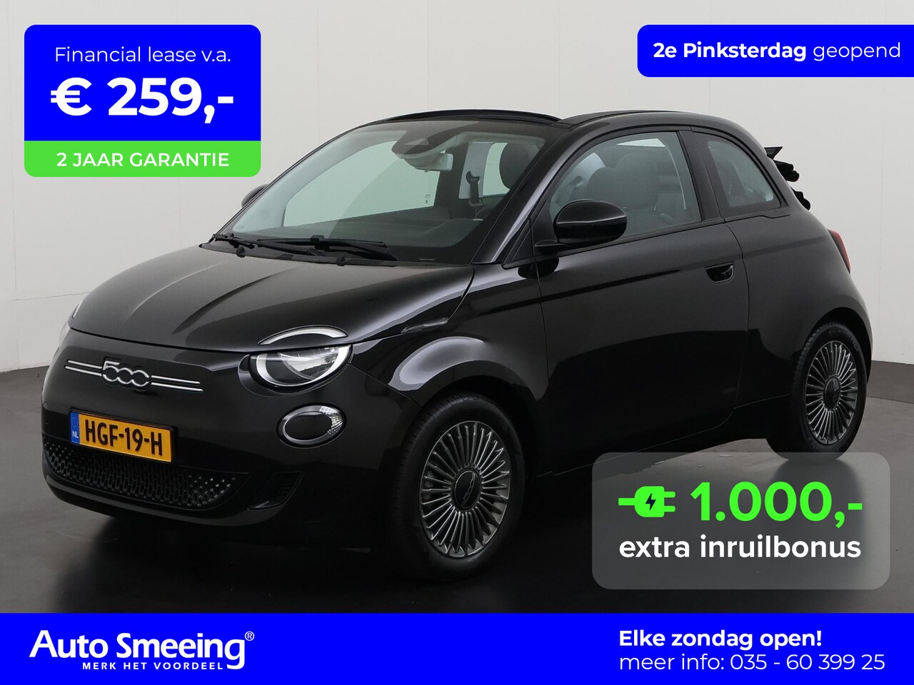 Fiat 500 C - Icon 42 kWh | Navi | Keyless | Apple Carplay | Clima | PDC | Zondag Open! - AutoWereld.nl