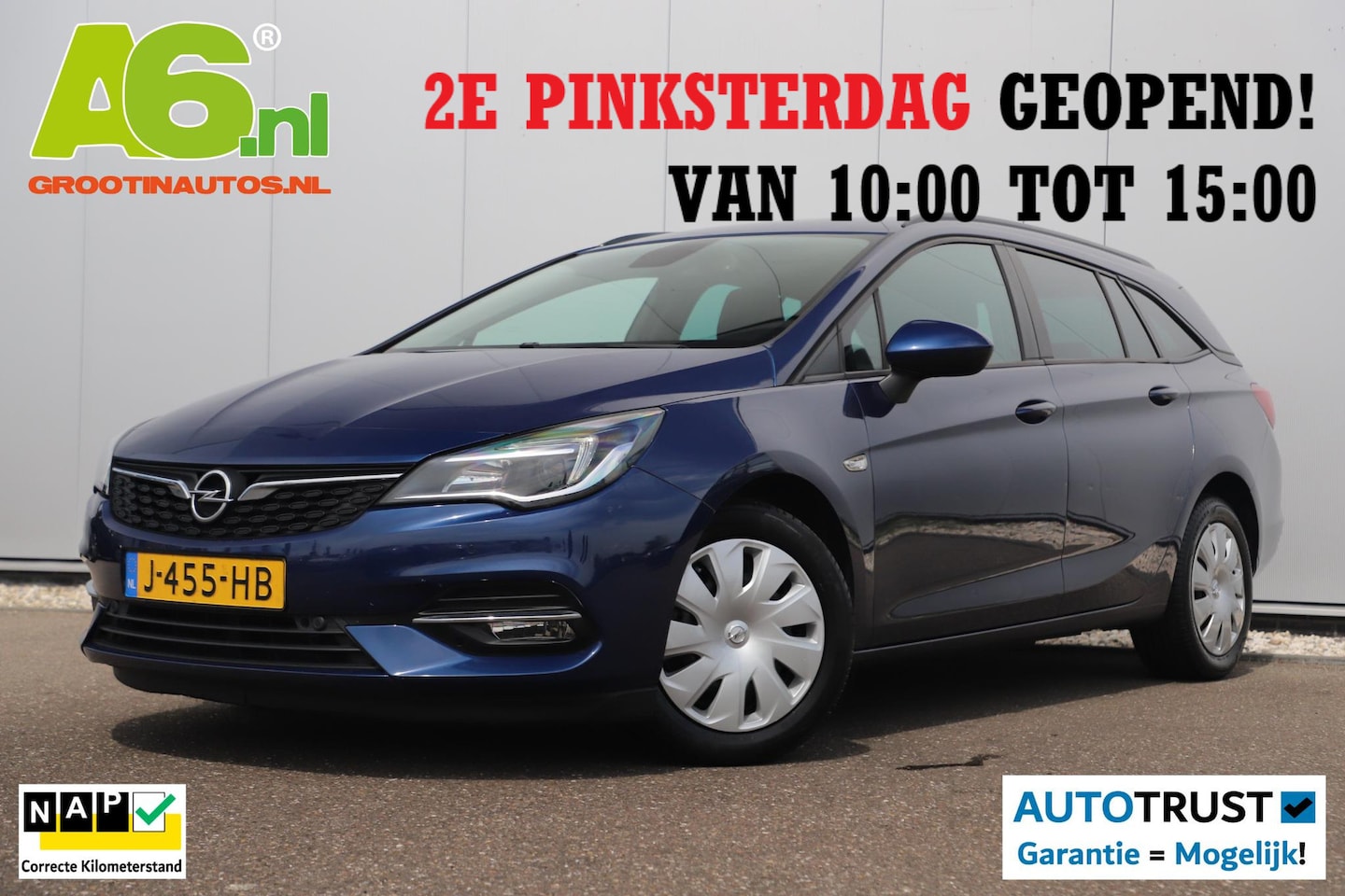 Opel Astra Sports Tourer - 1.4 Business Edition 146PK Trekhaak Automaat Navigatie Carplay Android Clima Stuur & Stoel - AutoWereld.nl