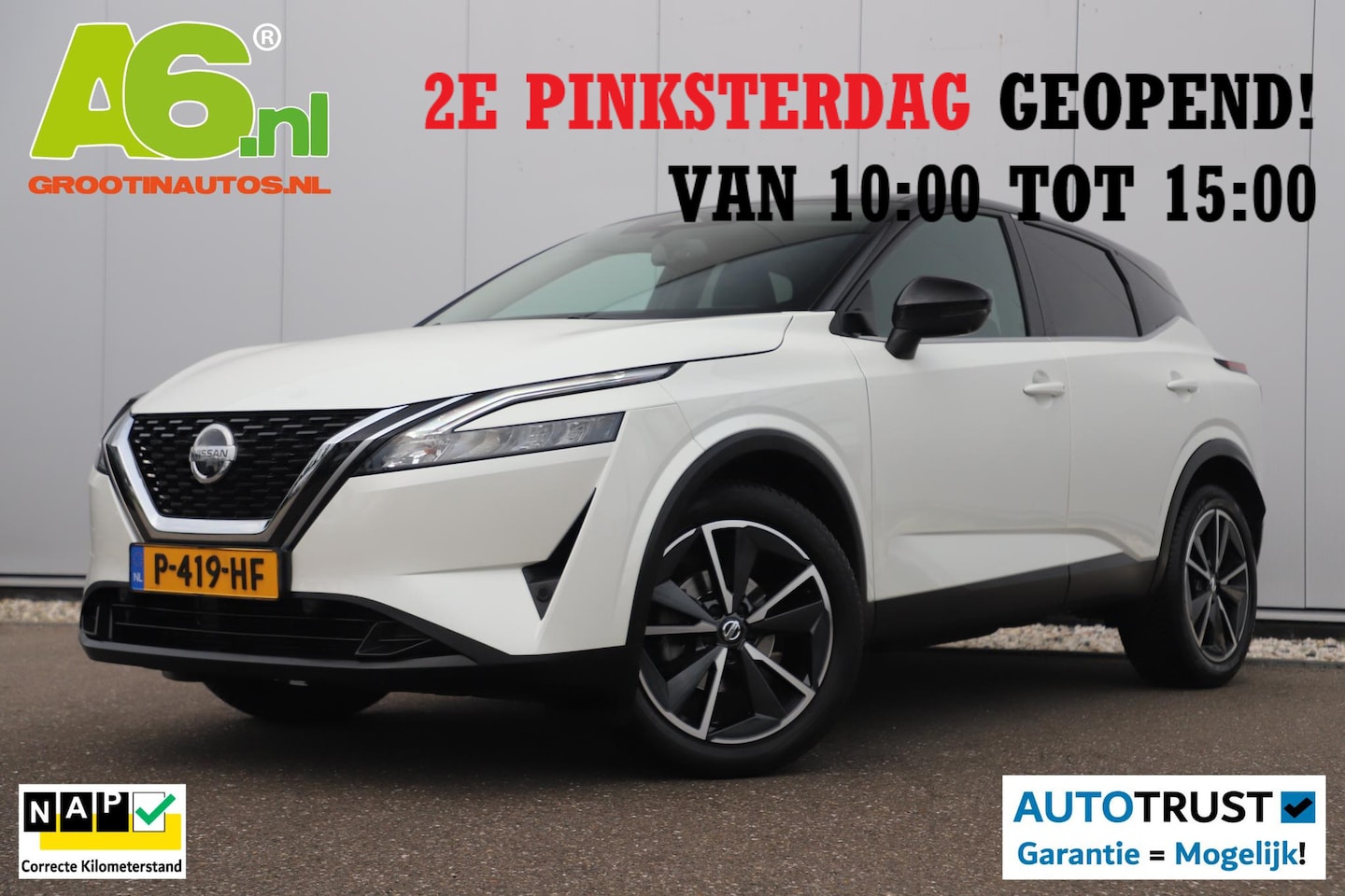 Nissan Qashqai - 1.3 MHEV Xtronic N-Style Automaat Two Tone Parelmoer Wit Keyless 19 inch LMV Navigatie Car - AutoWereld.nl