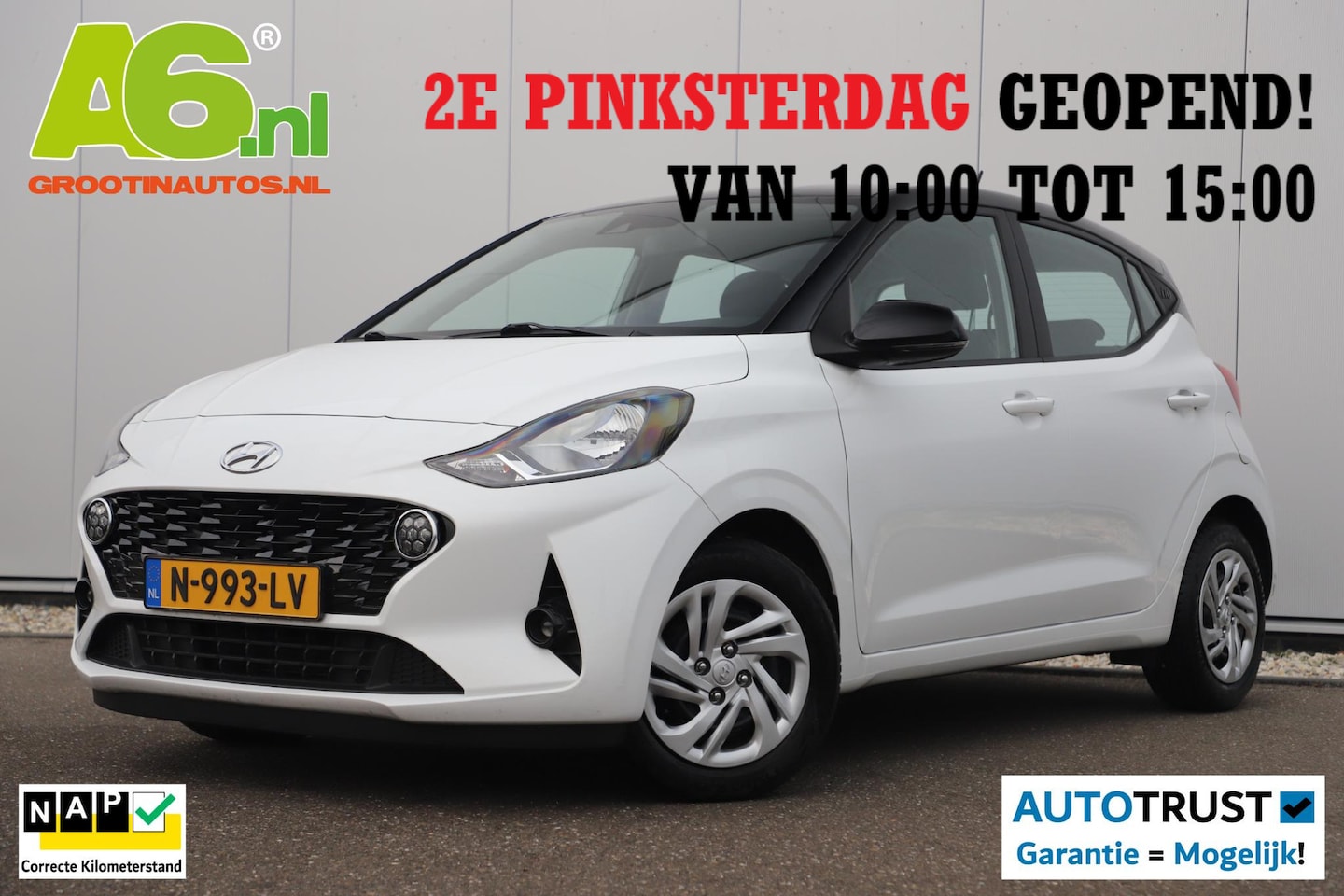 Hyundai i10 - 1.0 Comfort 5-zits Automaat Carplay Android Navigatie Airco Cruise Rijstrooksensor - AutoWereld.nl