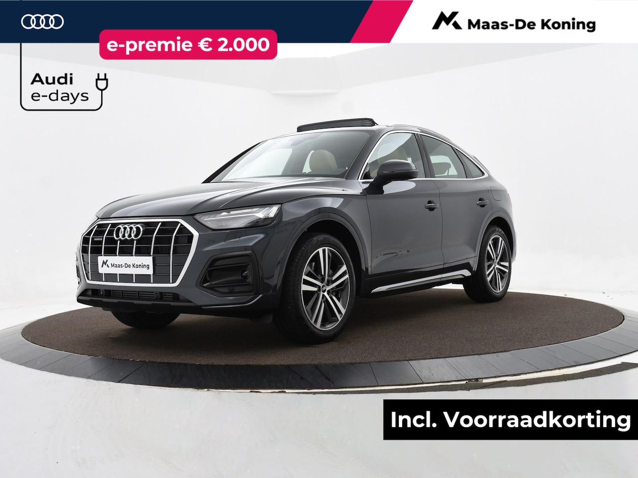 Audi Q5 Sportback - Advanced edition 50 TFSI e 220 kW/299 PK · Luchtvering · Glazen panoramadak · Ass. pakket - AutoWereld.nl