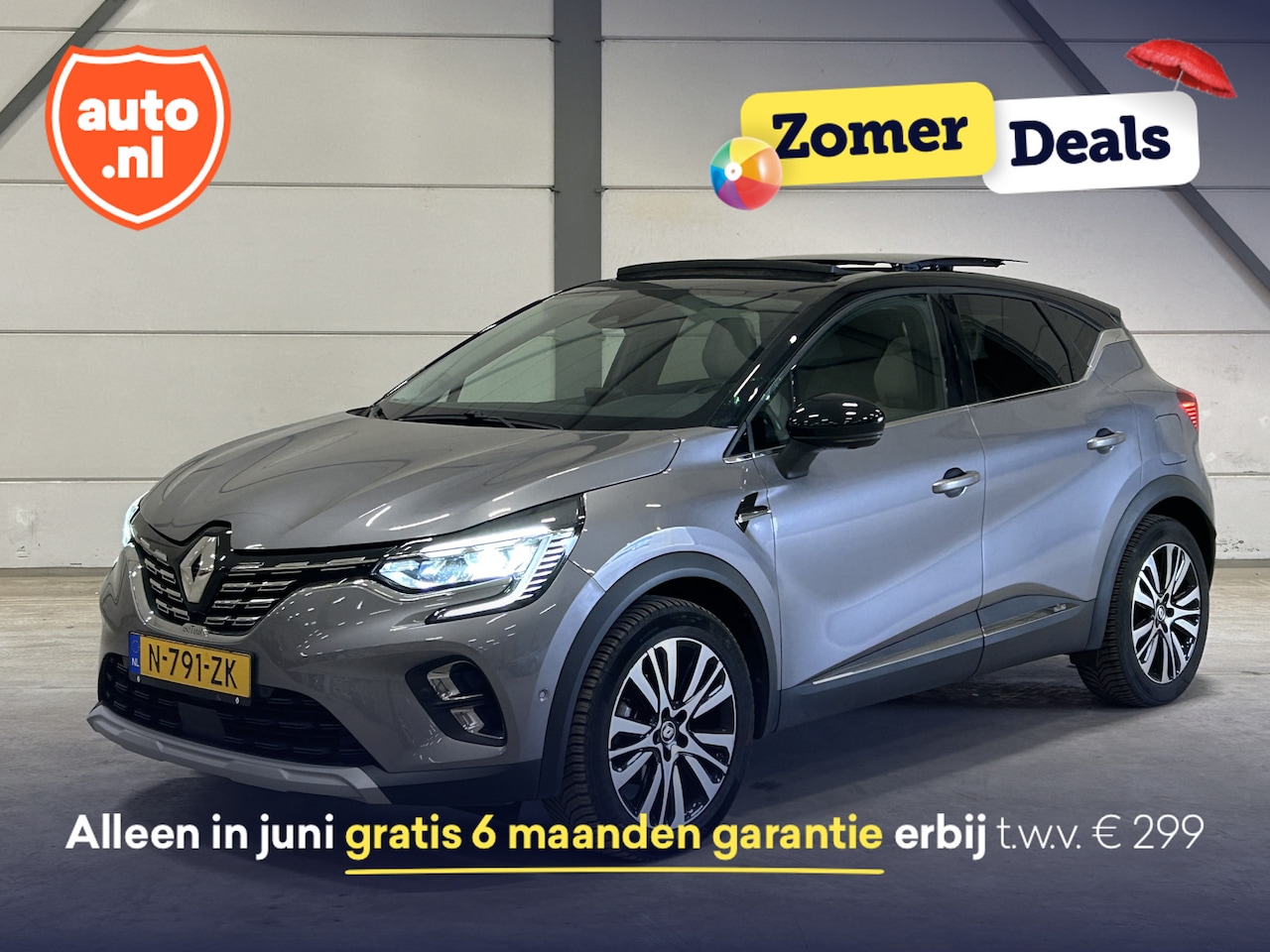 Renault Captur - 1.6 E-Tech Plug-in Hybrid 160 Initiale Paris | Schuif-/kanteldak | Lederen bekleding | LED - AutoWereld.nl