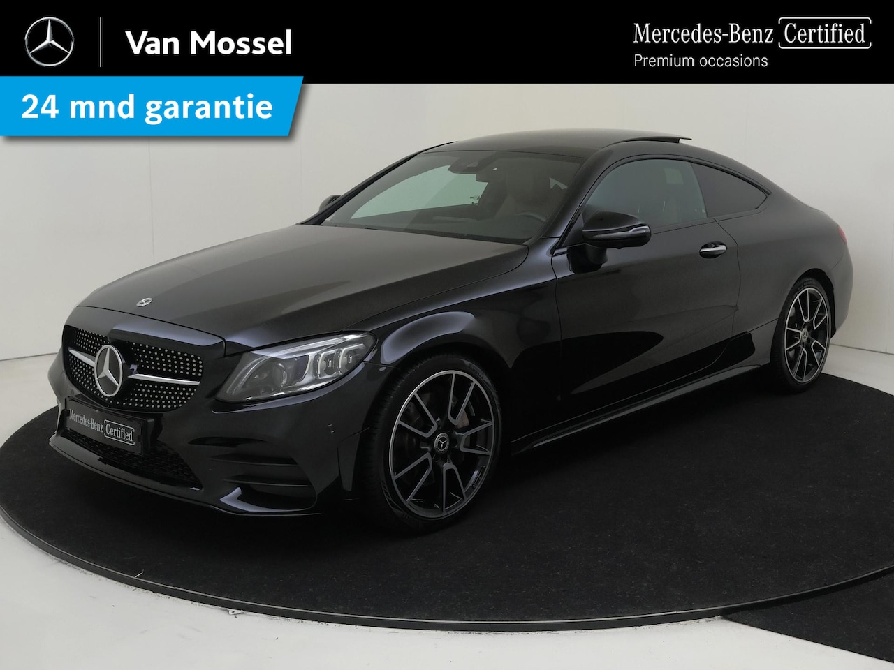 Mercedes-Benz C-klasse Coupé - 300 AMG Line Panorama Dak / Burmester / Memory Seats / Nightpakket / 360 Camera / Keyless - AutoWereld.nl