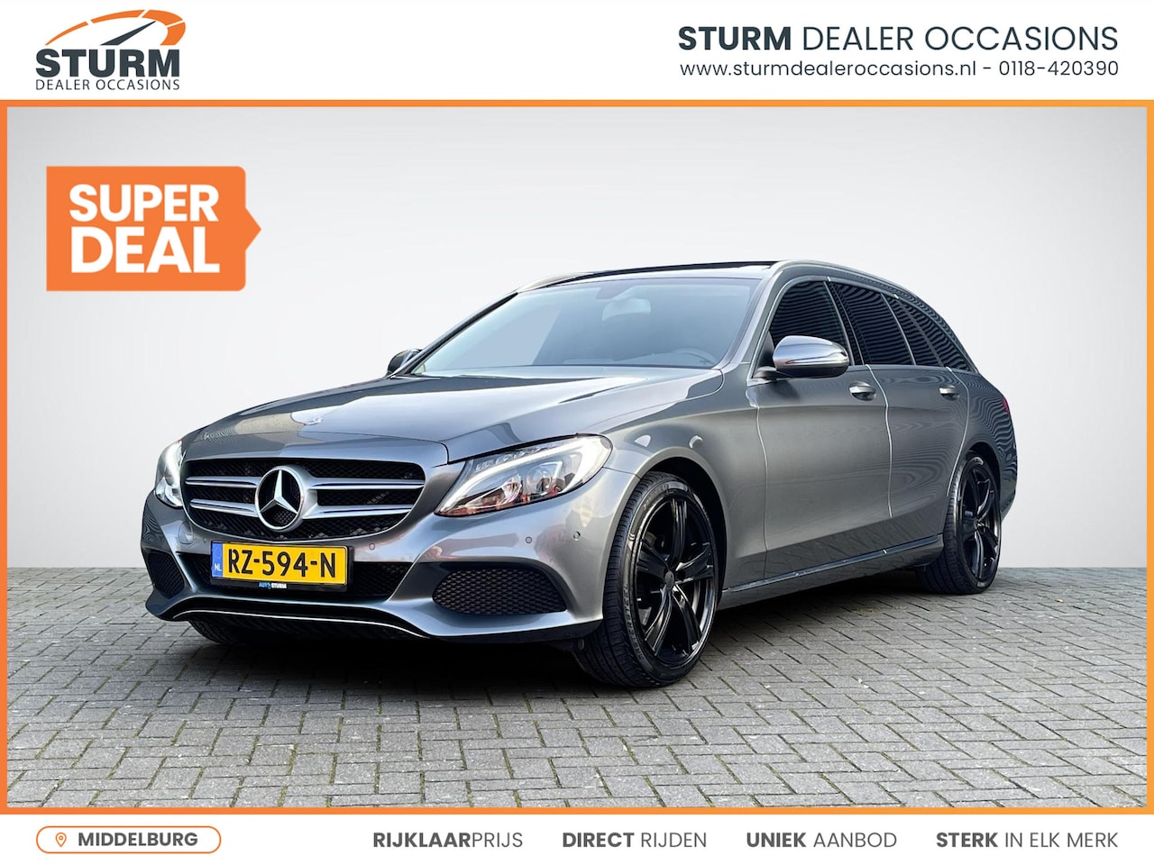 Mercedes-Benz C-klasse Estate - 180 Premium Plus | Panoramadak | Leder | LED Koplampen | Stoelverwarming | Navigatie | Cam - AutoWereld.nl
