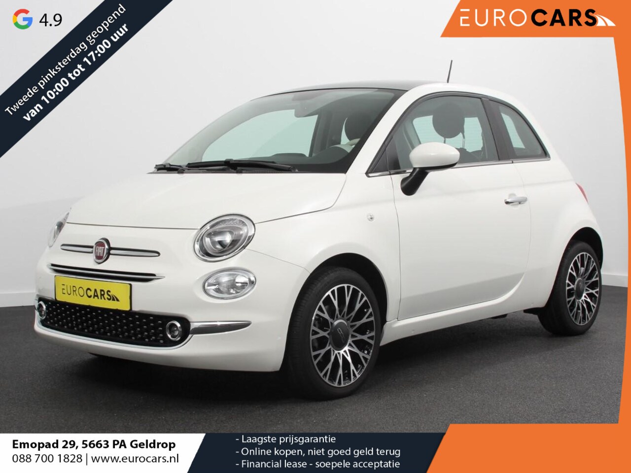 Fiat 500 - 1.0 Hybrid Dolcevita Panorama dak Climate Control Cruise Control Navigatie Apple Carplay/A - AutoWereld.nl