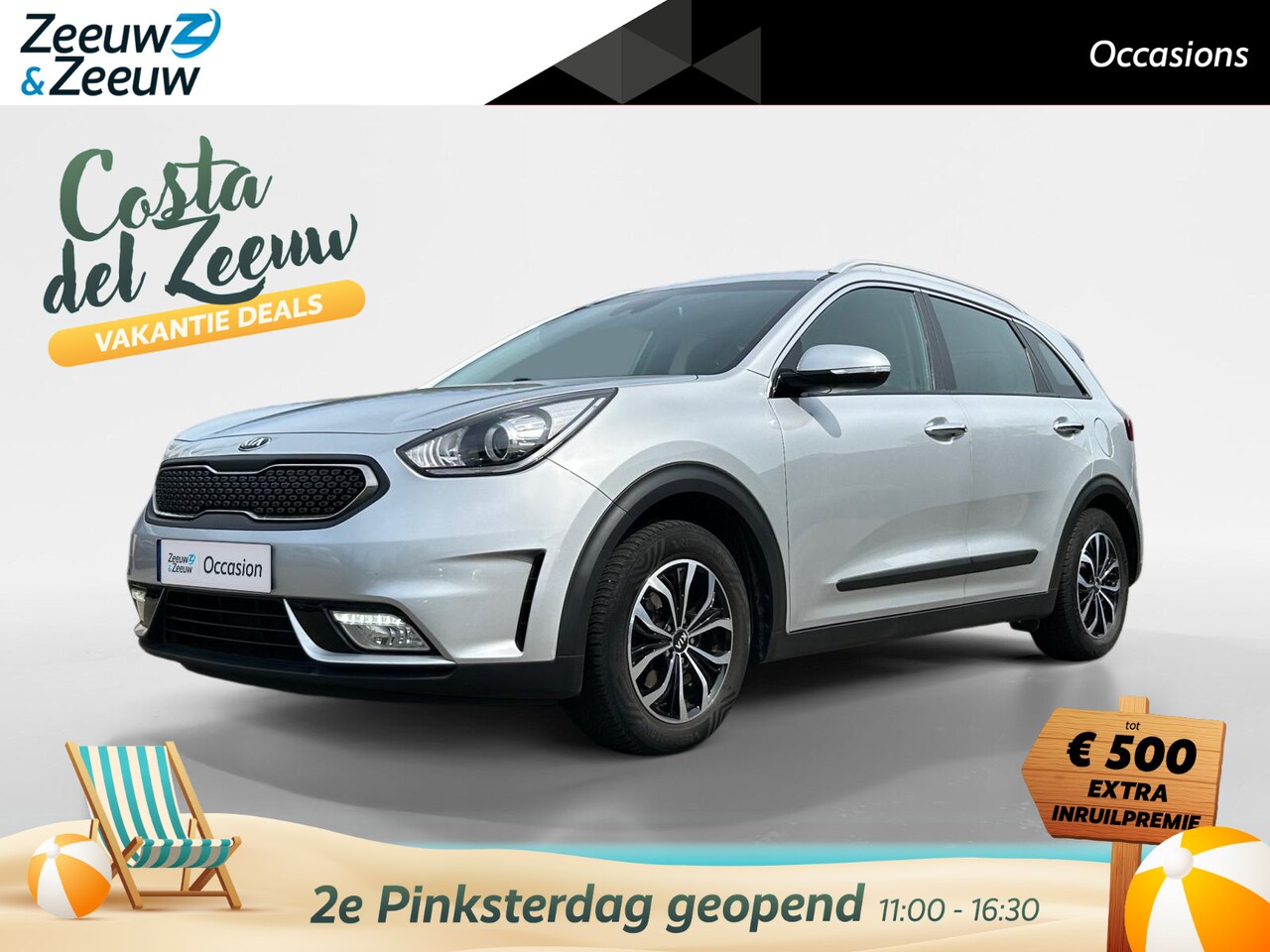 Kia Niro - 1.6 GDi Hybrid DynamicLine Navigatie | Parkeer camera achter | LM velgen | climate control - AutoWereld.nl