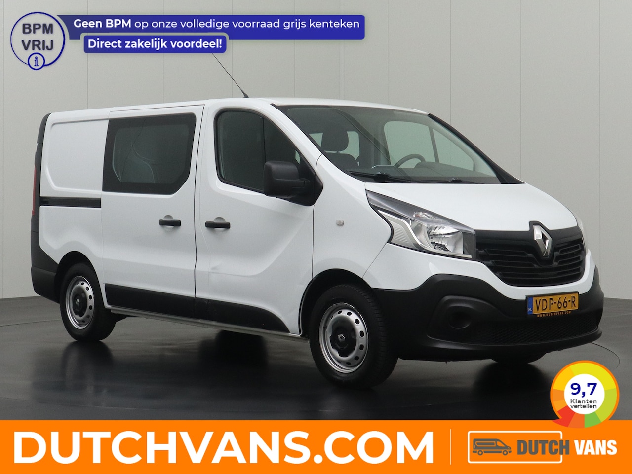 Renault Trafic - 1.6DCi Dubbele Cabine 6-Persoons | Navigatie | Airco | Cruise | Betimmering - AutoWereld.nl