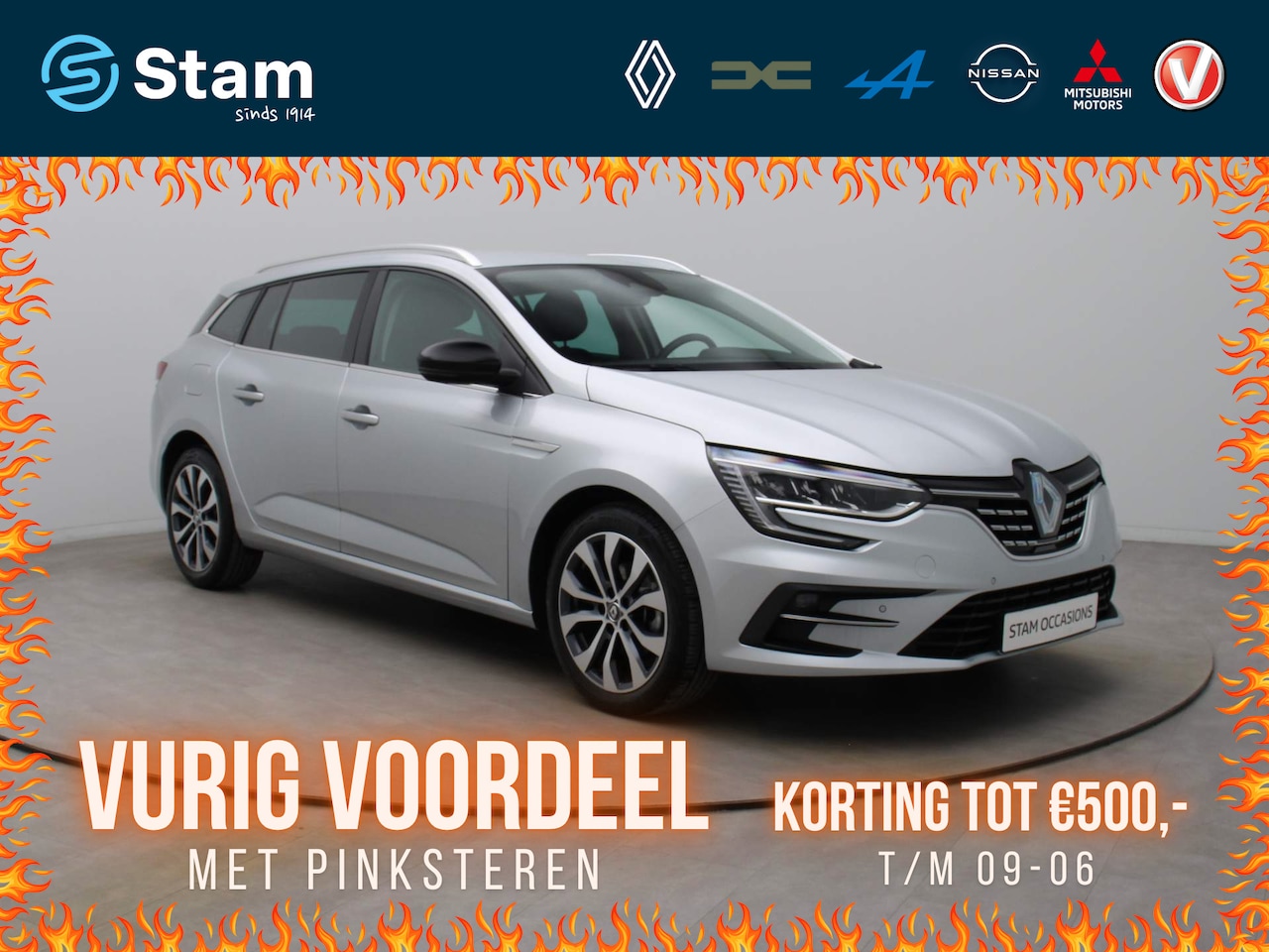 Renault Mégane Estate - TCe 140pk Techno EDC/AUTOMAAT Camera | Climate | Navi | Parksens. v+a | Stoel -\ stuur ver - AutoWereld.nl