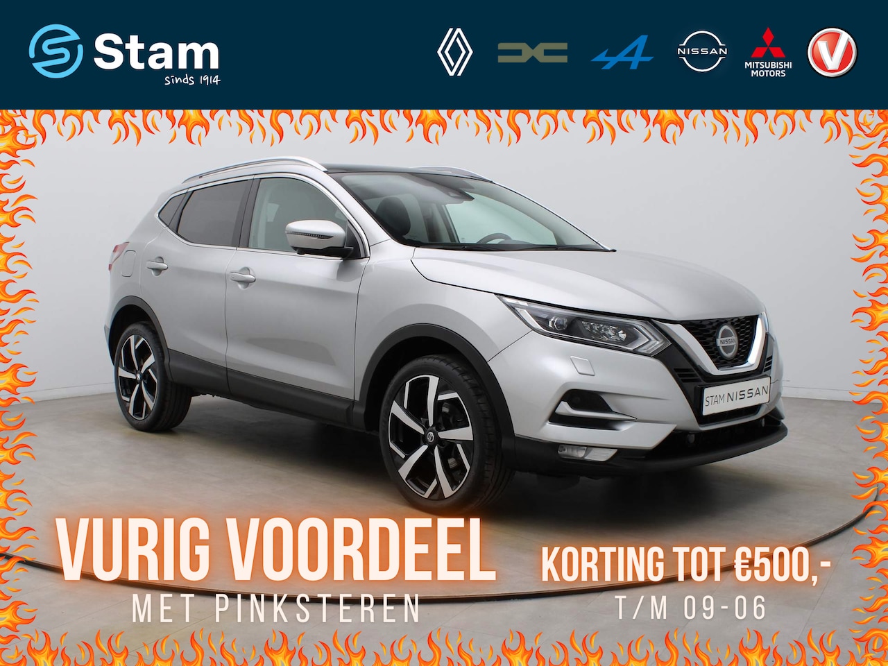 Nissan Qashqai - 160pk DIG-T Tekna AUTOMAAT 360° Camera | Leder | Navi | Panoramadak | Stoelverwarming | 19 - AutoWereld.nl