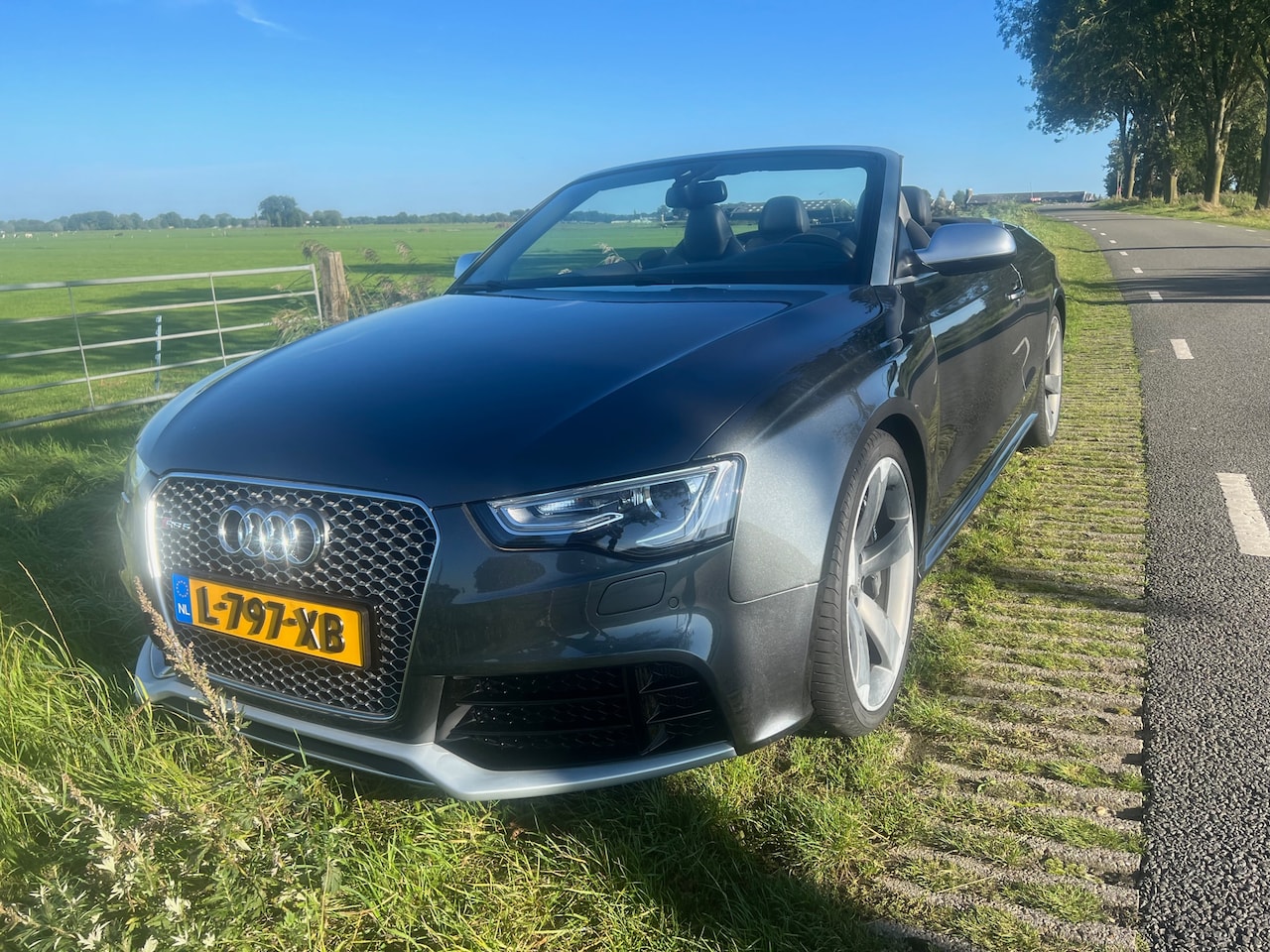 Audi RS5 - cabrio in daytona grijs - AutoWereld.nl