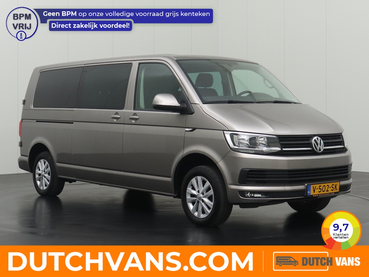Volkswagen Transporter - 2.0TDI Lang Dubbele Cabine Highline | Navigatie | Airco | Cruise | Privacy glas - AutoWereld.nl