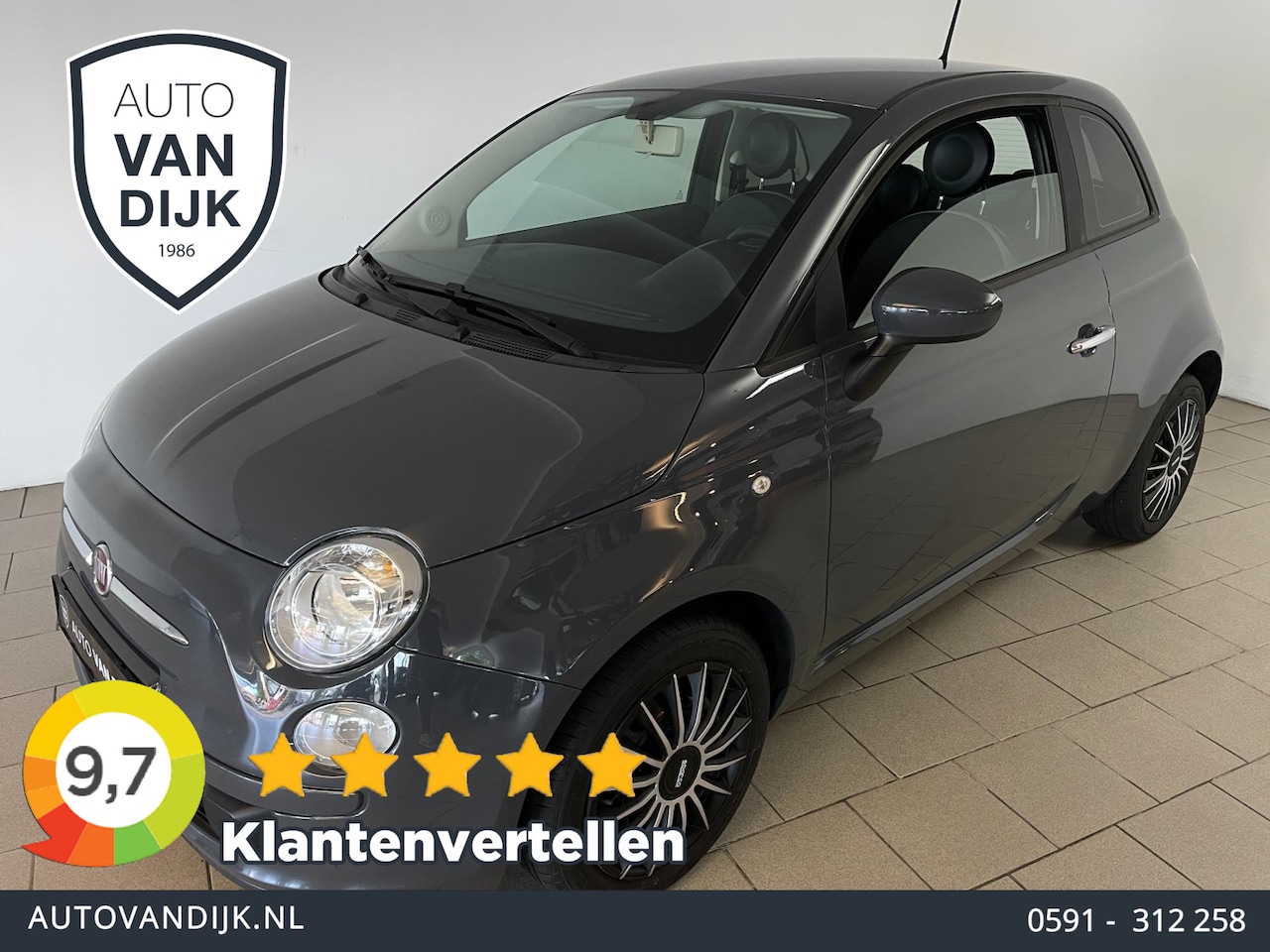 Fiat 500 - 1.0 TwinAir Pop AIRCO ELEK RAMEN CENT VERG SPARCO PRIBVACYGLAS ZEER NETTE AUTO - AutoWereld.nl