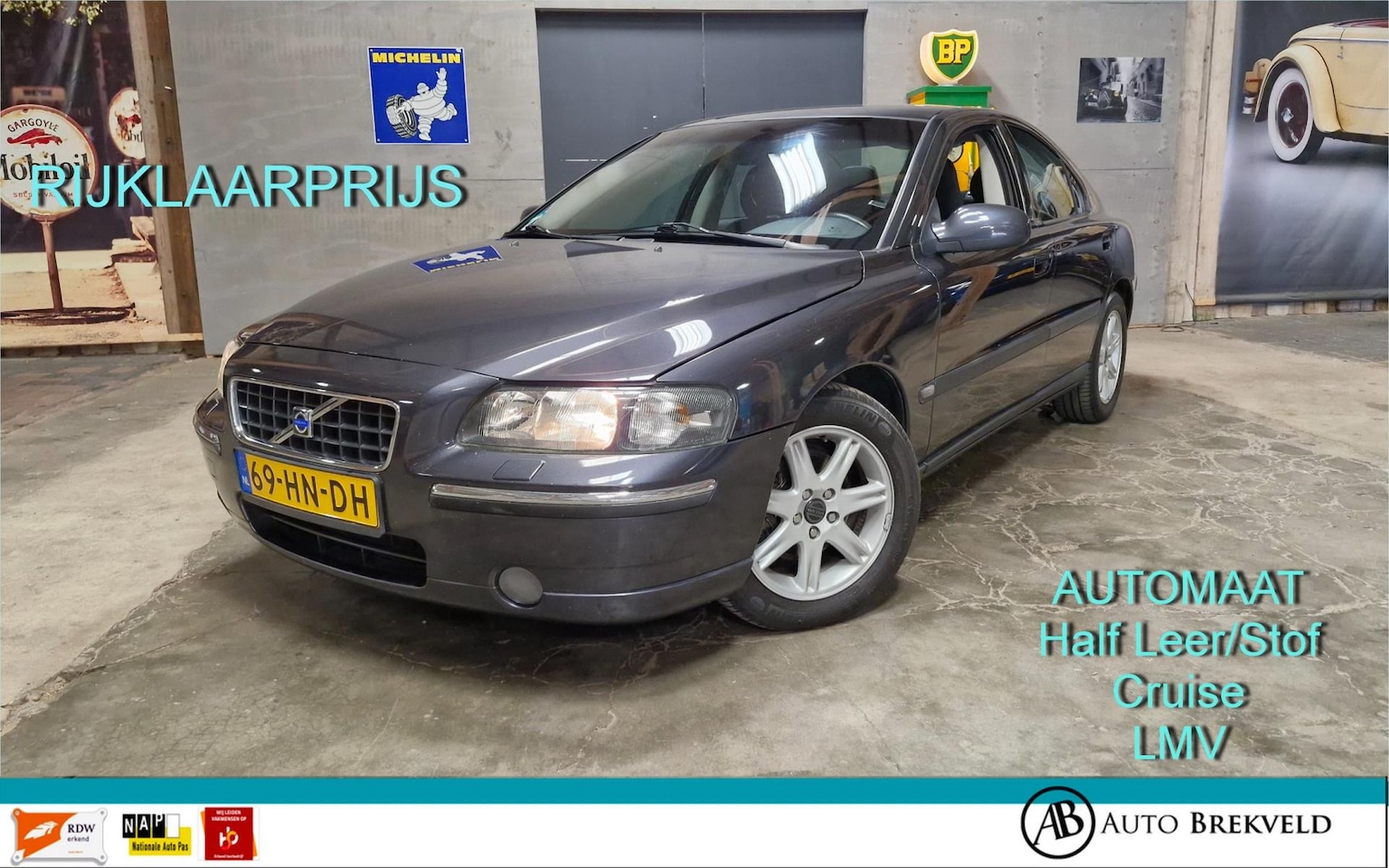 Volvo S60 - 2.4 AUTOMAAT 170PK | Rijklaarprijs | Half leer/stof | Cruise | LMV | NAP - AutoWereld.nl