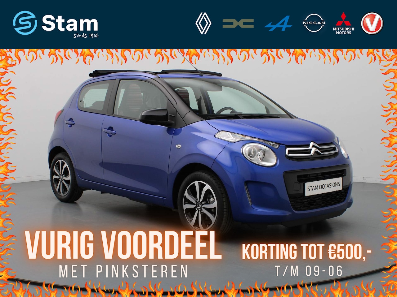Citroën C1 - 73pk VTi Airscape Shine Airco | Camera | Carplay | Stoffen vouwdak - AutoWereld.nl