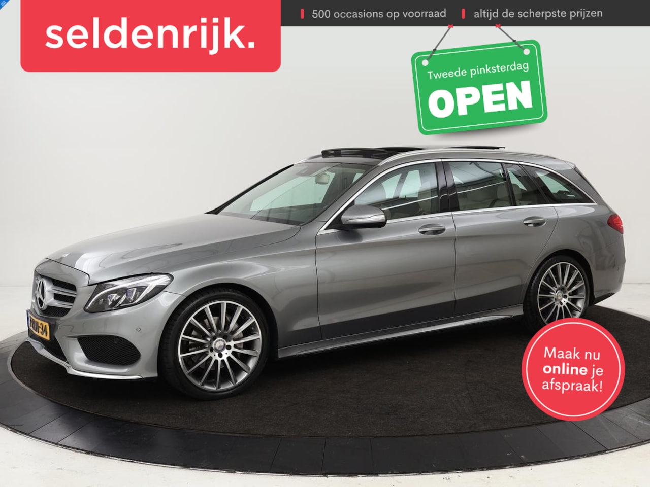 Mercedes-Benz C-klasse - 180 AMG | Panoramadak | Leder | Camera | Navigatie | Climate control | Full LED | Cruise c - AutoWereld.nl