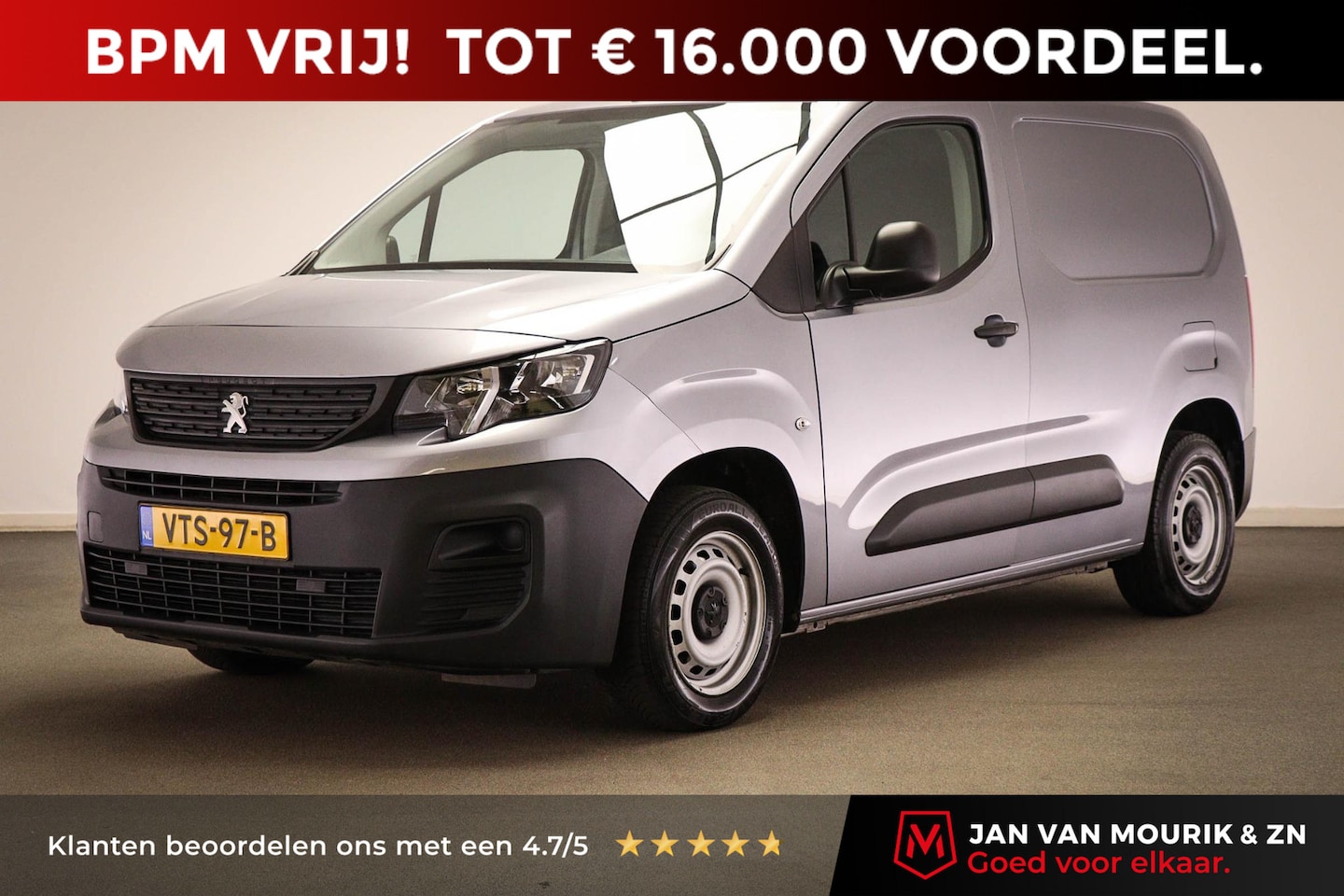 Peugeot Partner - 1.5 BlueHDI Premium | MARGE | AIRCO | TREKHAAK - AutoWereld.nl