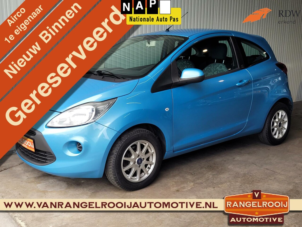 Ford Ka - 1.2 Cool&Sound, 1e eig., dealer oh., airco, 14" lmv - AutoWereld.nl