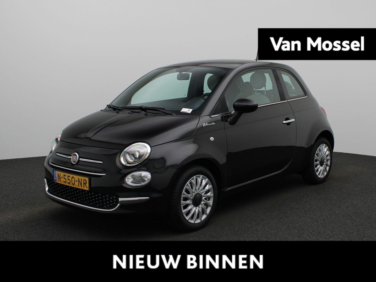 Fiat 500 - 1.0 Hybrid Dolcevita PANORAMADAK | HALF LEER | MULTIMEDIA SCHERM | AIRCO | CRUISE | ELEKTR - AutoWereld.nl