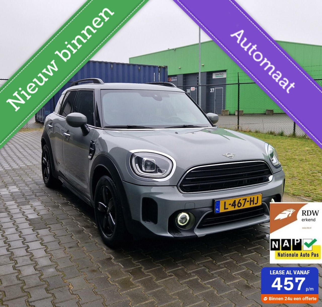 MINI Countryman - 1.5 Aut 2021 Grijs Airco/Navi/Carplay - AutoWereld.nl