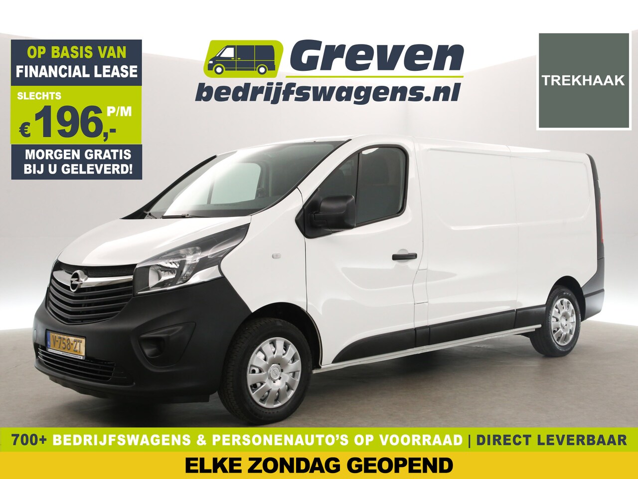 Opel Vivaro - 1.6 CDTI L2H1 Airco Cruise Navigatie LED Trekhaak 3 Persoons PDC Elektrpakket - AutoWereld.nl