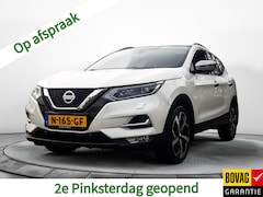 Nissan Qashqai - 1.3 DIG-T Tekna + (160 PK) Keurig-Onderh. BOVAG-Garantie. Panoramadak, Sportstoelen-Leer-V