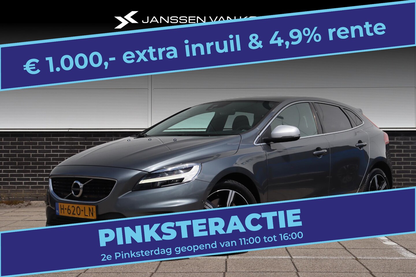 Volvo V40 - 1.5 T3 Polar+ Sport * Automaat * Pano * Stoelverwarming * Navigatie * Camera * LED Koplamp - AutoWereld.nl