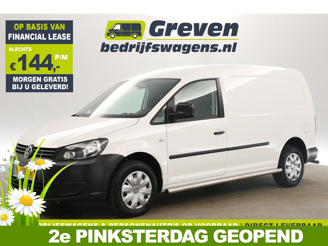 Volkswagen Caddy Maxi - 1.6 TDI L2H1 Airco Bluetooth Parkeersensoren Elektrpakket Schuifdeur - AutoWereld.nl
