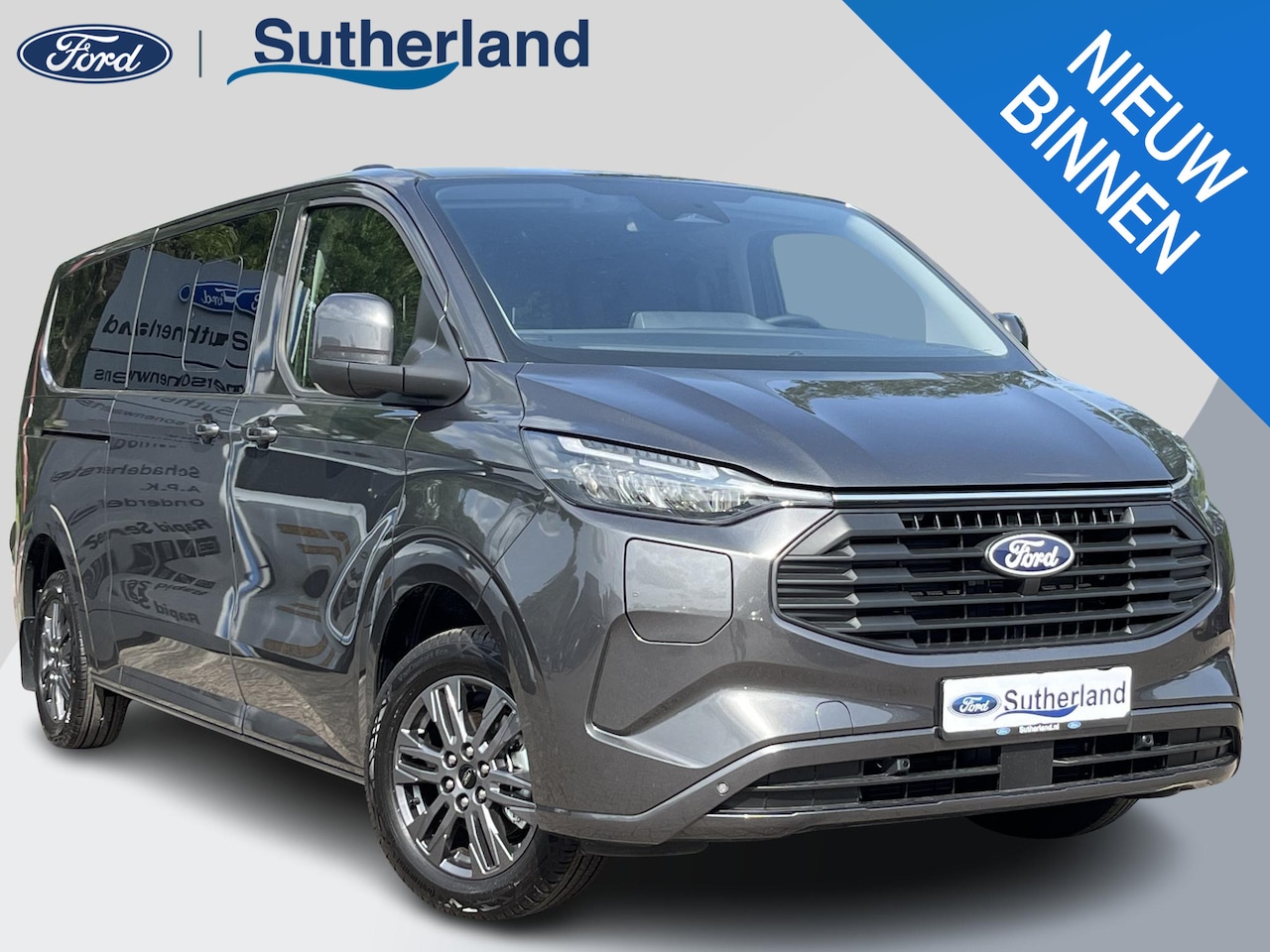 Ford Transit Custom - 340 2.5 PHEV L2H1 Limited | Voorraad | Kombi 9-persoons | Incl. BTW en BPM |  Dubbele schu - AutoWereld.nl
