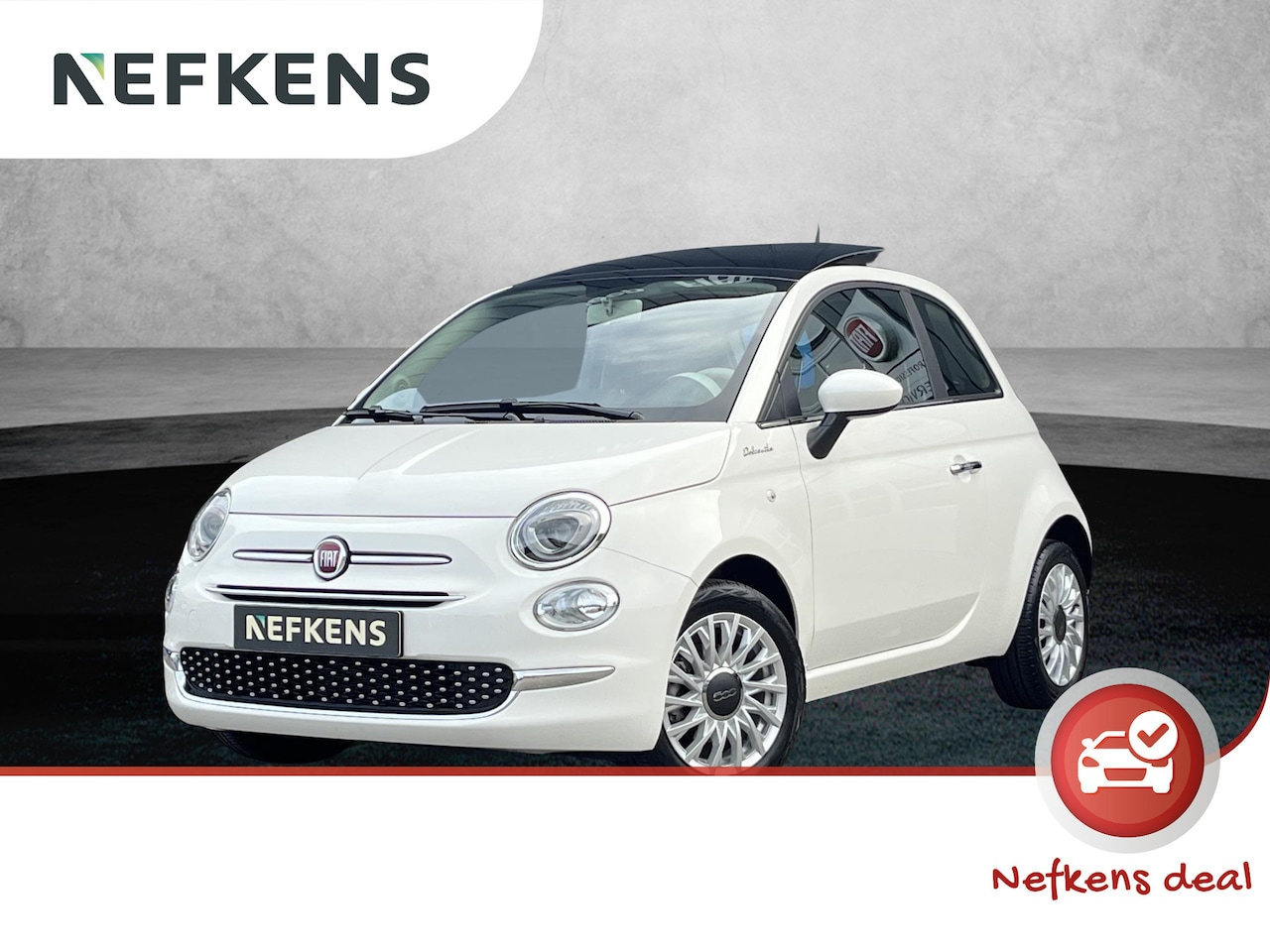 Fiat 500 - 1.0 Hybrid Dolcevita | Elektrisch schuifdak | Climate control | Navigatie - AutoWereld.nl