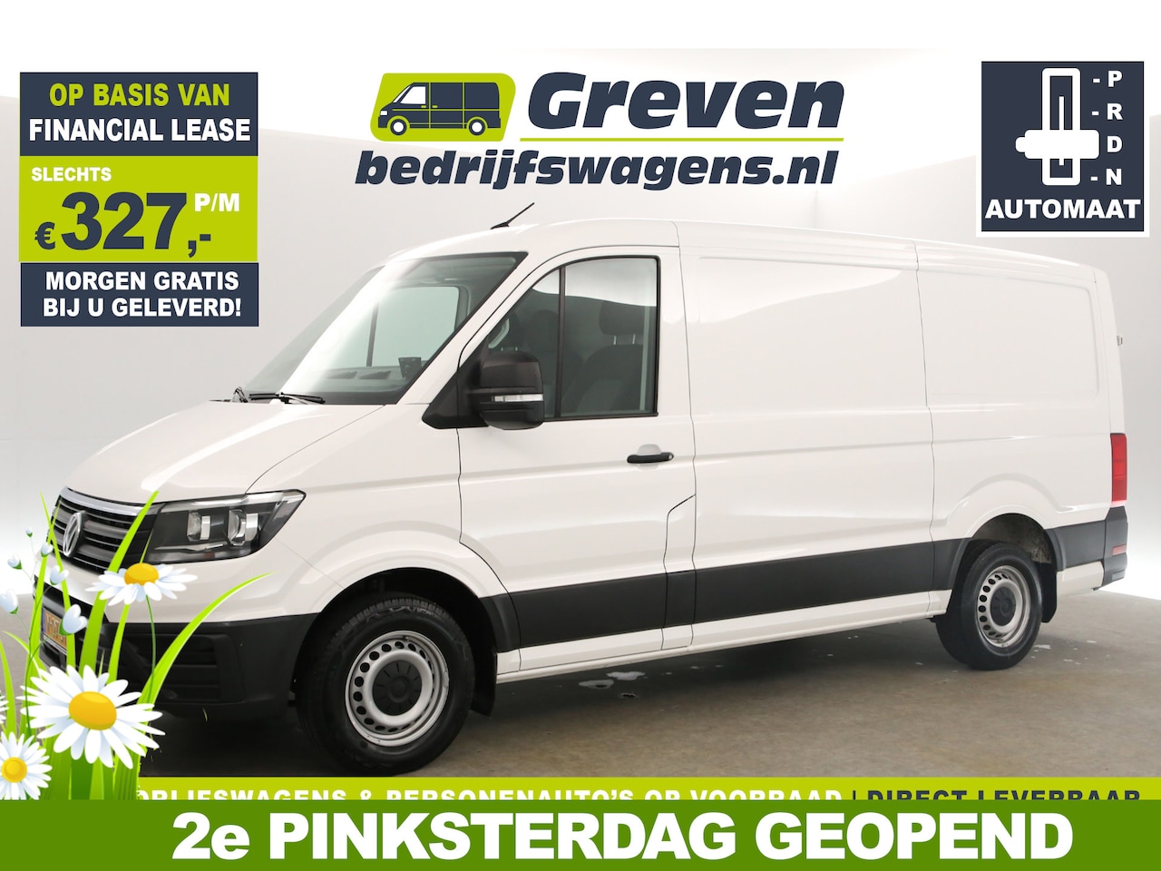 Volkswagen Crafter - 30 2.0 TDI L3H2 140PK DSG Automaat 3000KG Trekgew. Airco Cruise Carplay 3 Persoons Elektrp - AutoWereld.nl