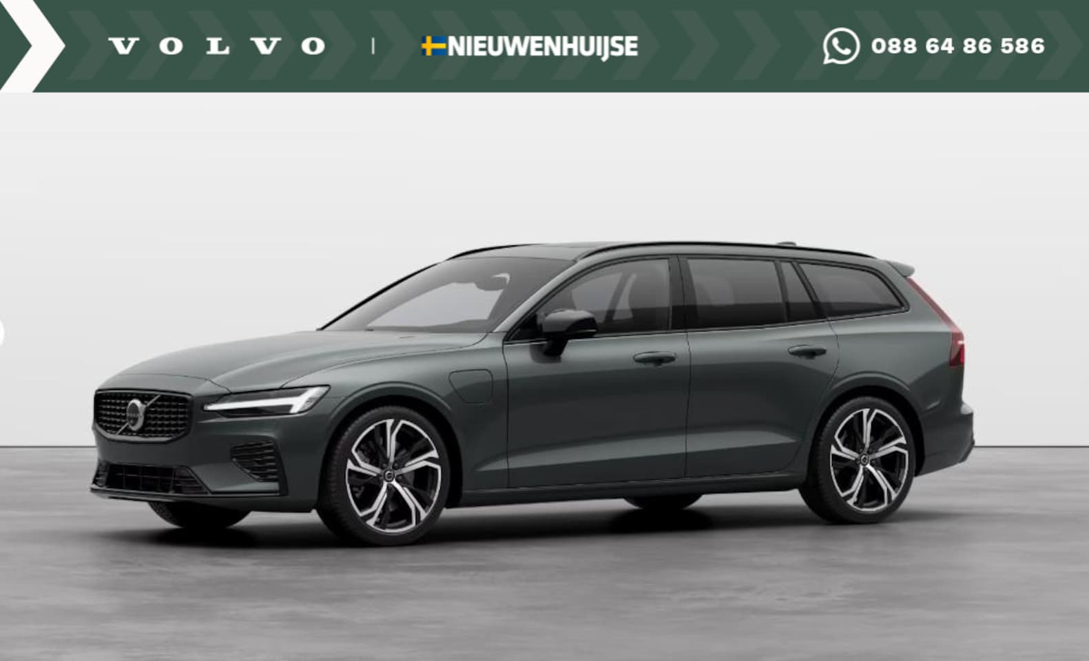 Volvo V60 - 2.0 T6 Plug-in hybrid AWD Ultra Dark | Forest Lake | Bowers & Wilkins | Donker Glas | Pano - AutoWereld.nl