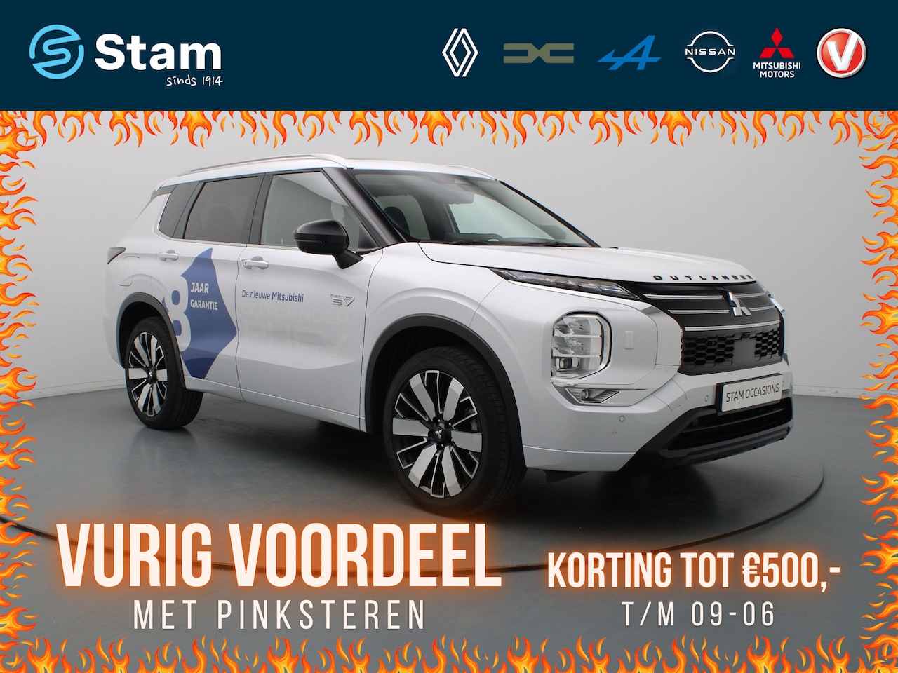 Mitsubishi Outlander - 240pk PHEV Instyle Automaat/EDC 360° Camera | Head-Up | Adapt. Cruise | Navi | Stoel-/stuu - AutoWereld.nl