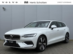 Volvo V60 - T6 Plug-in hybrid AWD Plus Bright, *DIRECT LEVERBAAR* Crystal White metallic, Moritz Leder