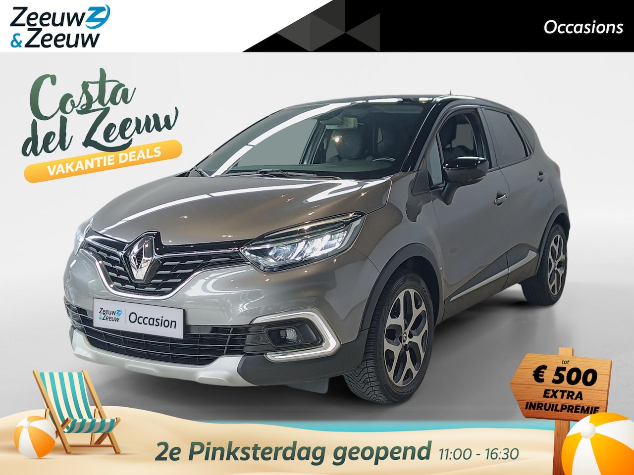 Renault Captur - 1.3 TCe Intens *Automaat*Navi+Camera*Cruise Control*Climate Control*Keyless entry*ETC. - AutoWereld.nl