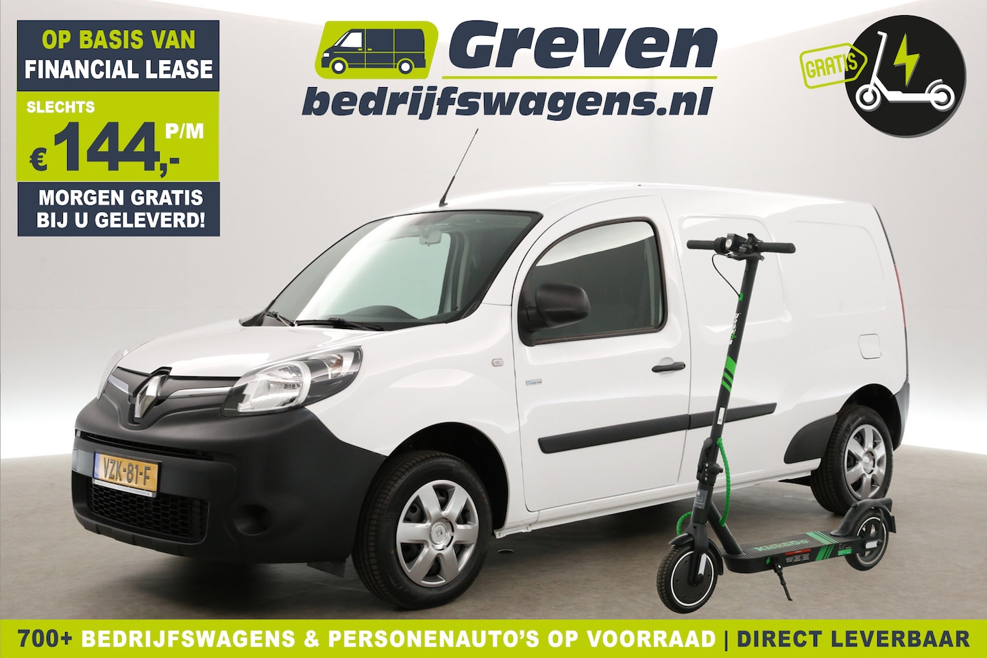 Renault Kangoo - Z.E. Maxi Huur Accu L2H1 | GRATIS E-Step! | EMISSIEVRIJE ZONE | Automaat Airco Elektrpakke - AutoWereld.nl
