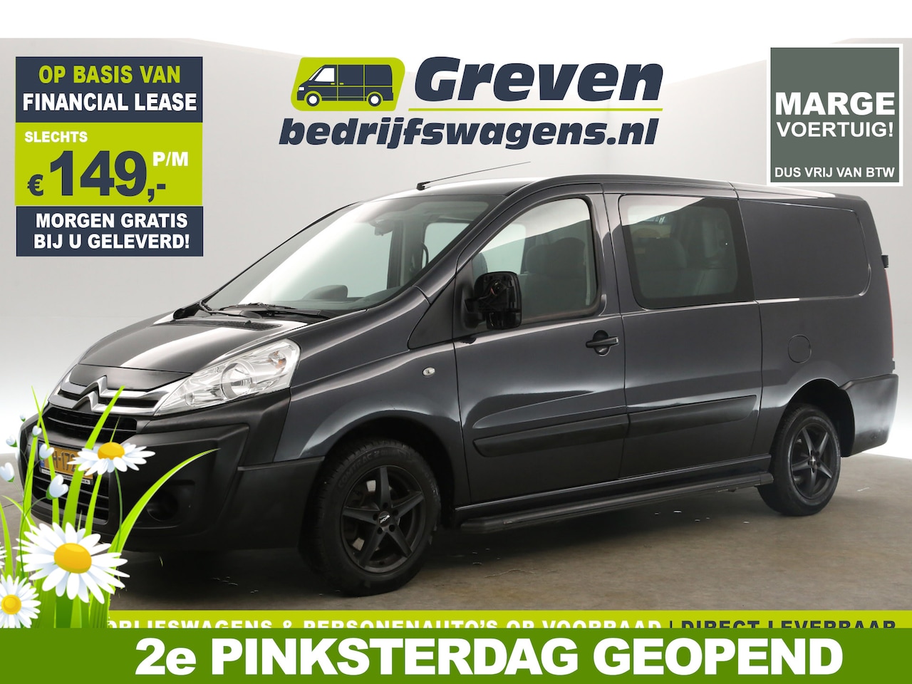 Citroën Jumpy - 12 2.0 HDI L2H1 | MARGE! | Dubbele Cabine | 5 Persoons | Airco Cruise PDC 16"LMV Trekhaak - AutoWereld.nl
