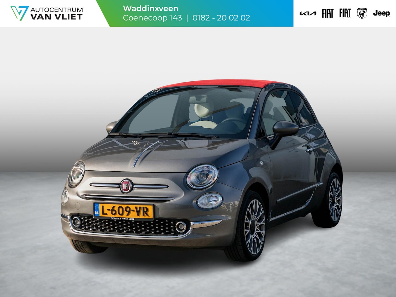 Fiat 500 C - 1.2 Star Fiat 500 1.2 Lounge l Rosso Cabriodak l Automaat - AutoWereld.nl