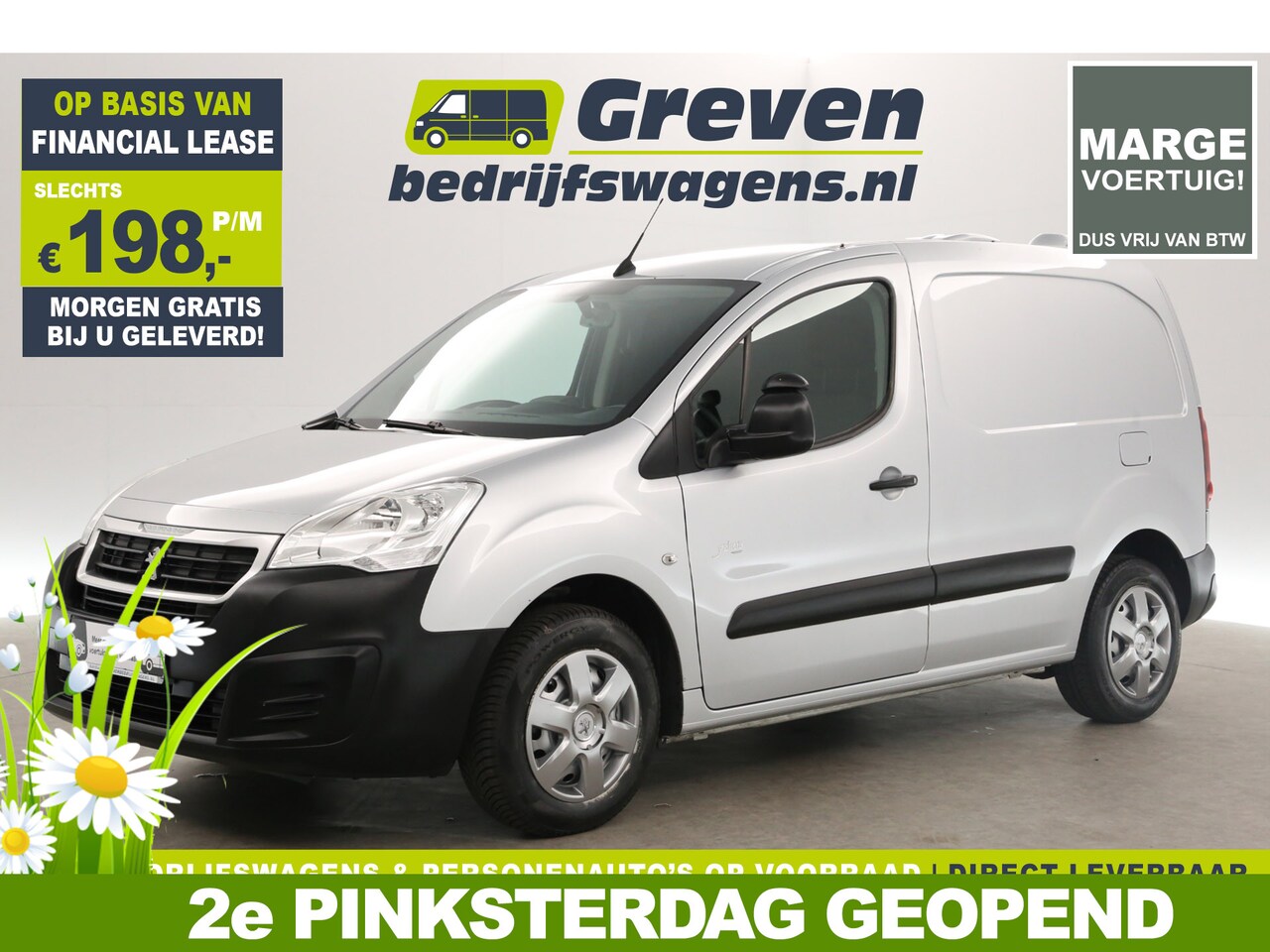 Peugeot Partner - 1.6 BlueHDi L1H1 | MARGE! | Airco Cruise Carplay Navigatie PDC Elektrpakket Schuifdeur - AutoWereld.nl