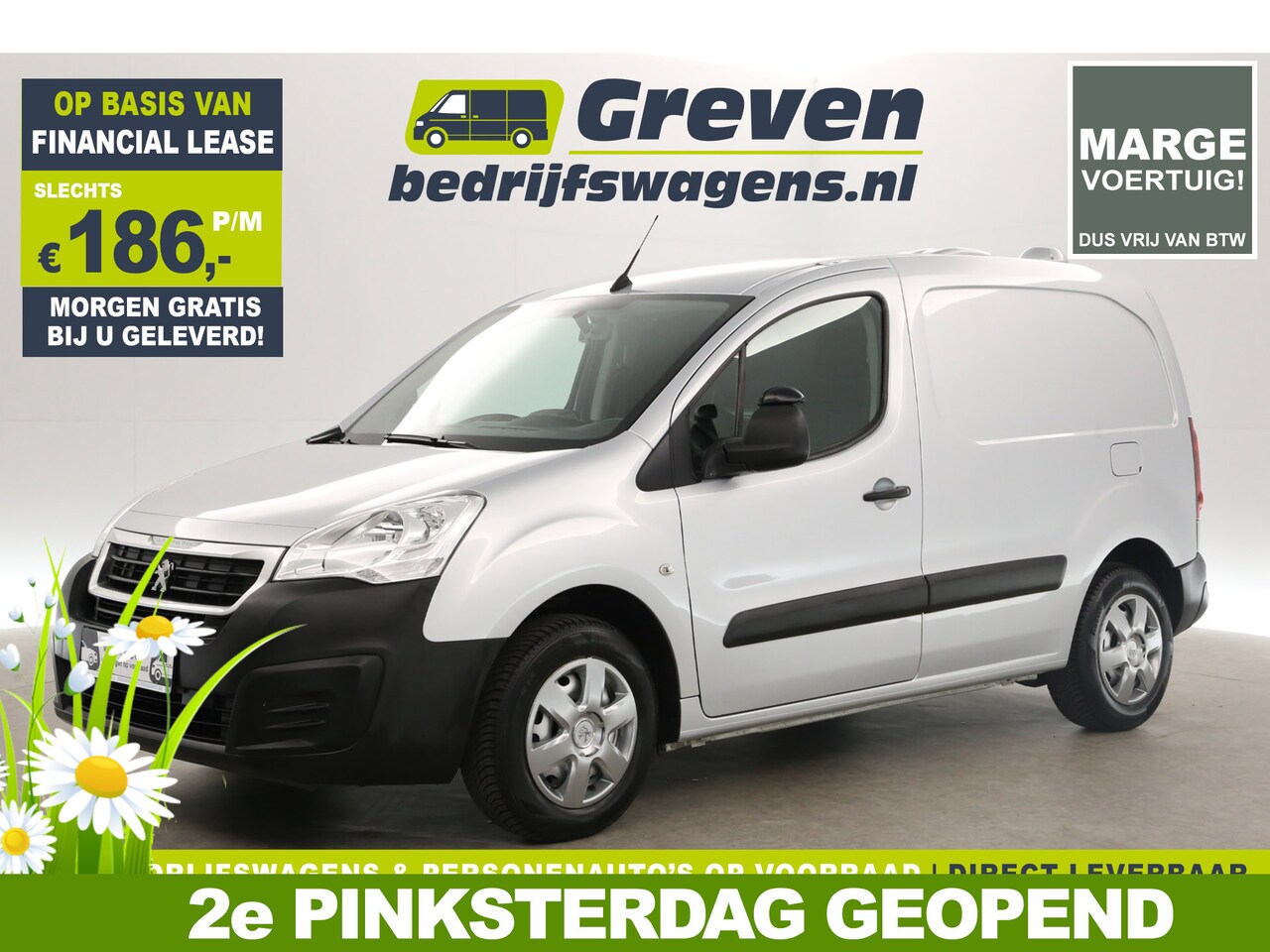 Peugeot Partner - 122 1.6 BlueHDi L1H1 | MARGE! | Airco Cruise Carplay Navigatie PDC Elektrpakket Schuifdeur - AutoWereld.nl