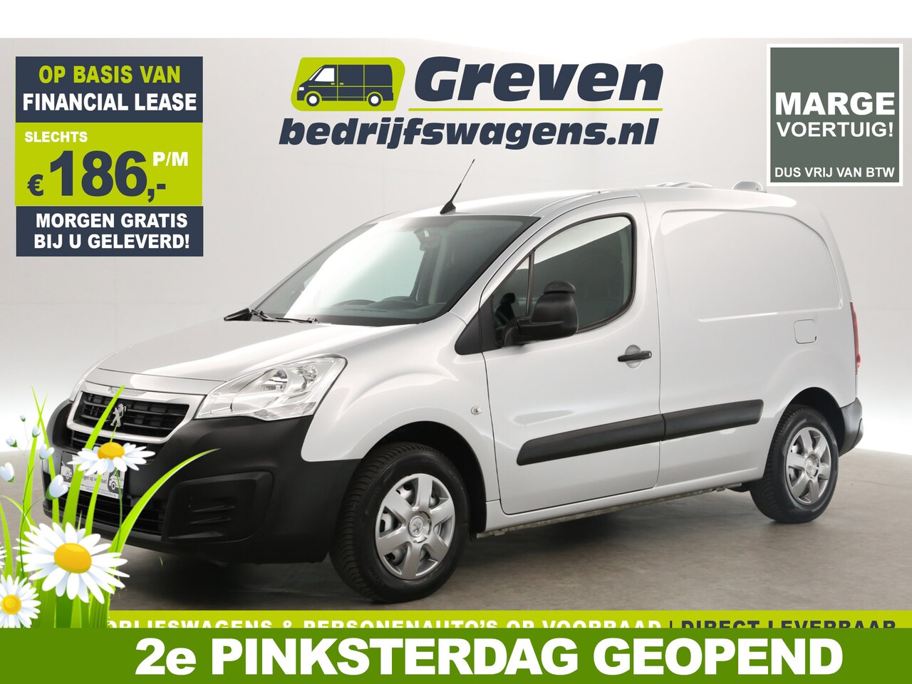 Peugeot Partner - 122 1.6 BlueHDi L1H1 | MARGE! | Airco Cruise Carplay Navigatie PDC Elektrpakket Schuifdeur - AutoWereld.nl