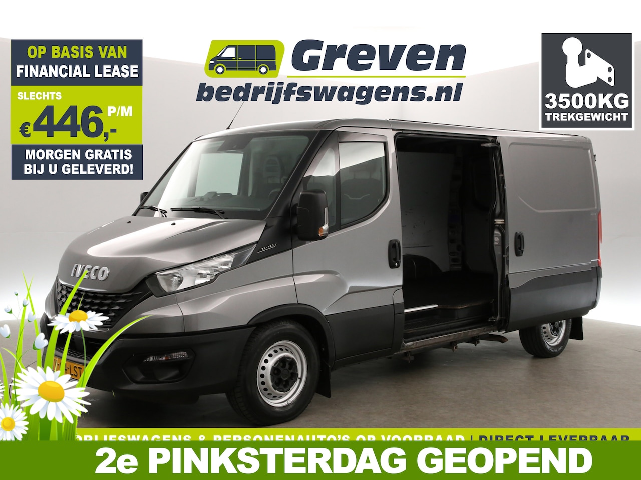 Iveco Daily - 35S16V 2.3 352 L2H1 157PK | 3500kg Trekgew. | Marge | Airco Camera 2xSchuifdeur Cruise 3 P - AutoWereld.nl